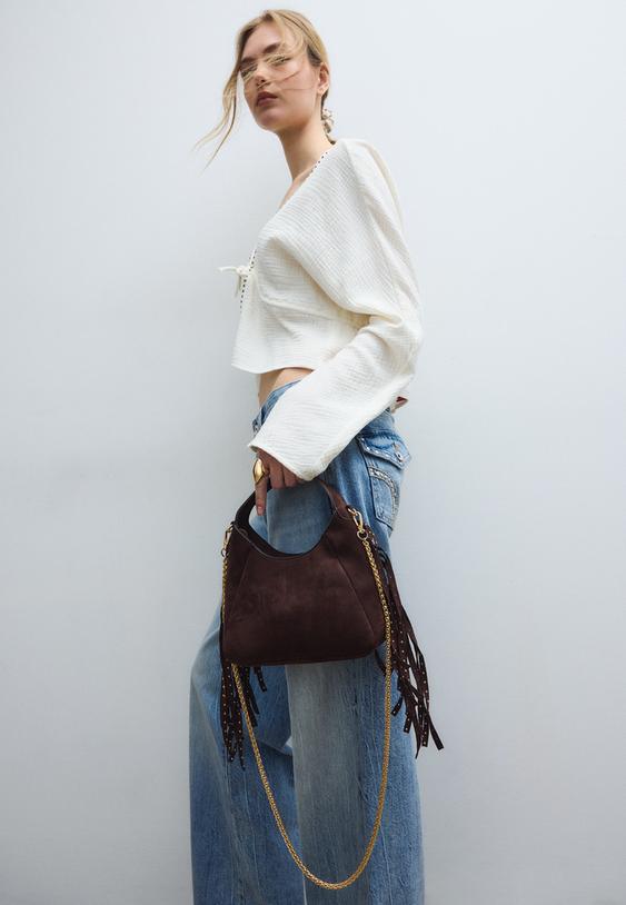 sac bandouliere a franges laterales