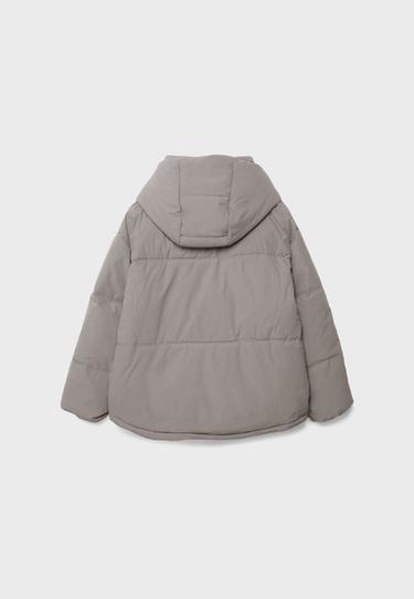 Oversize hooded puffer jacket — Grey 8