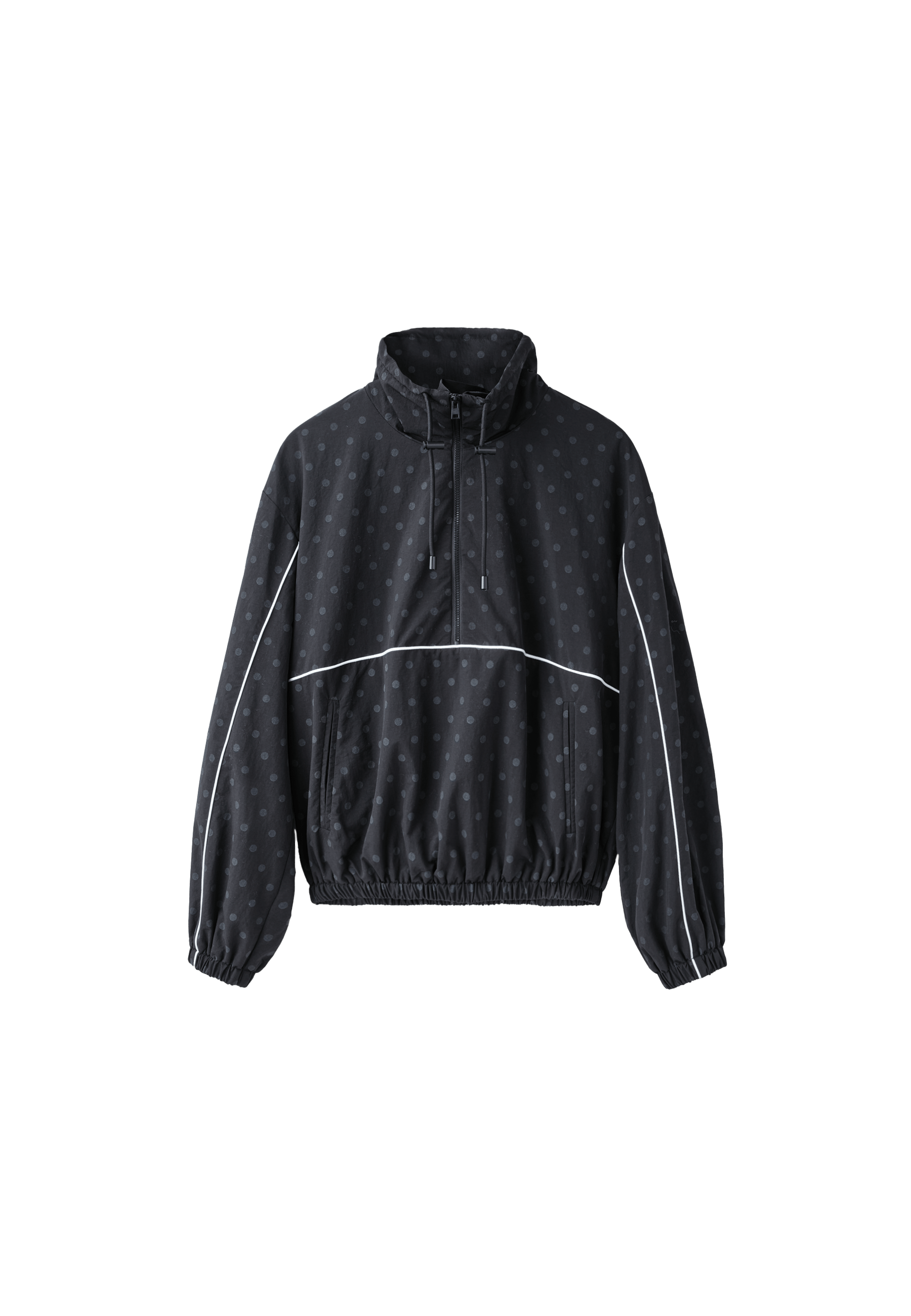 Technical polka dot windbreaker — TRANSPARENT