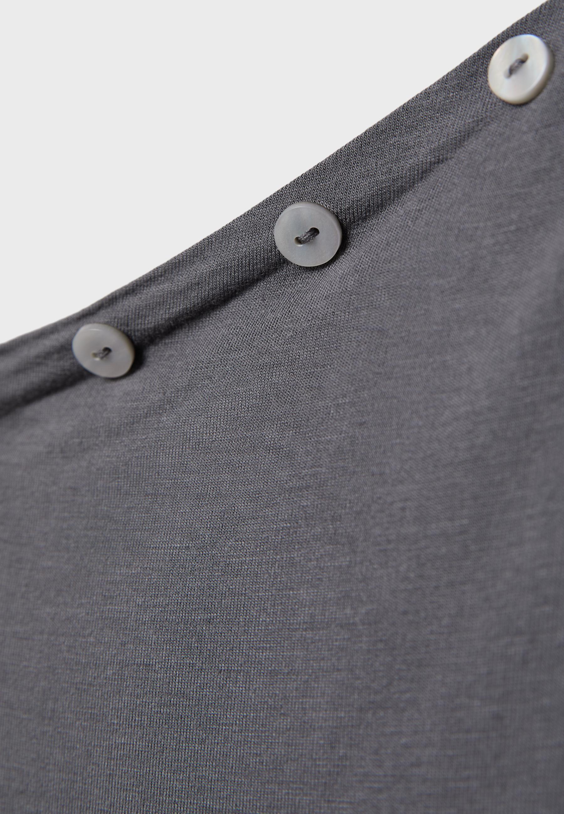 Asymmetric button T-shirt — Dark grey