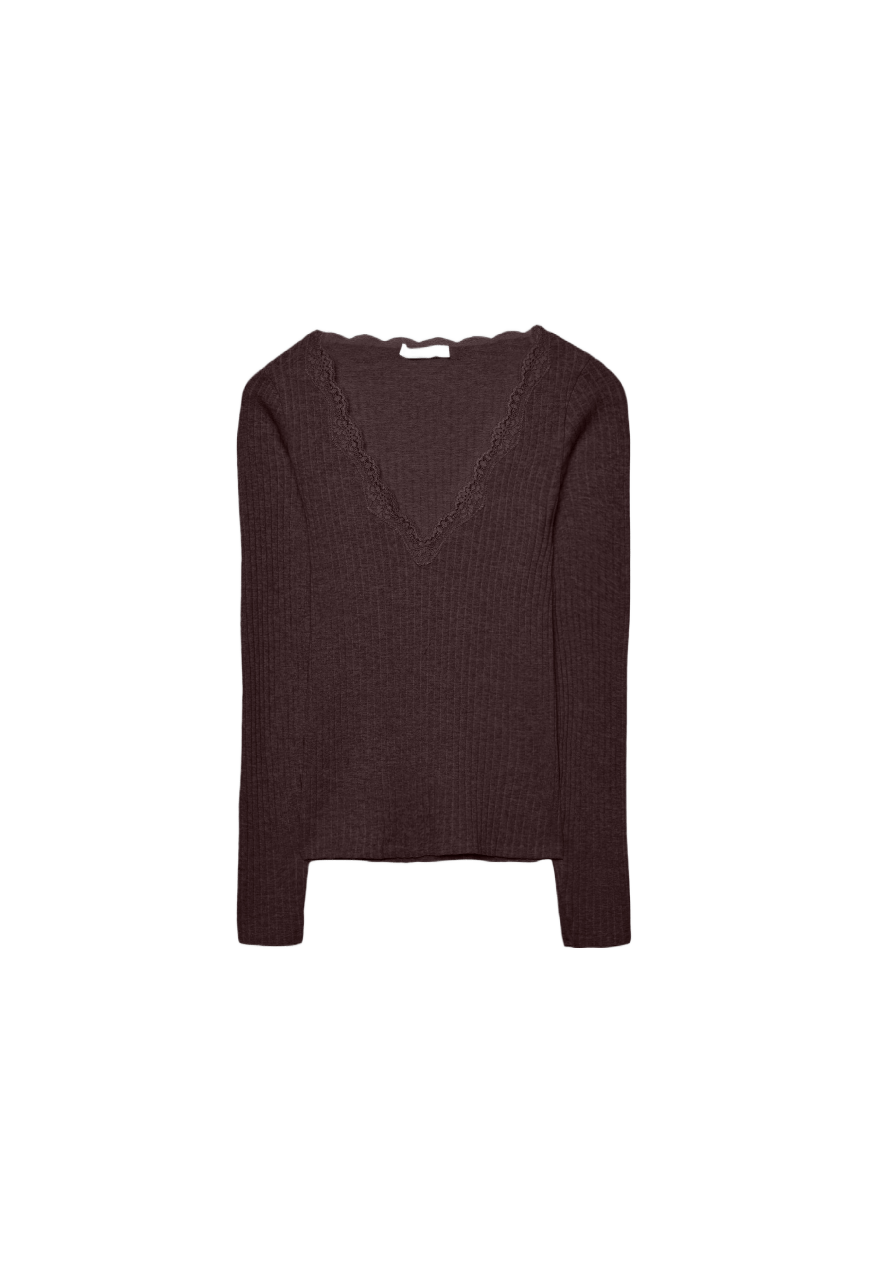 Seamless lace top — Brown