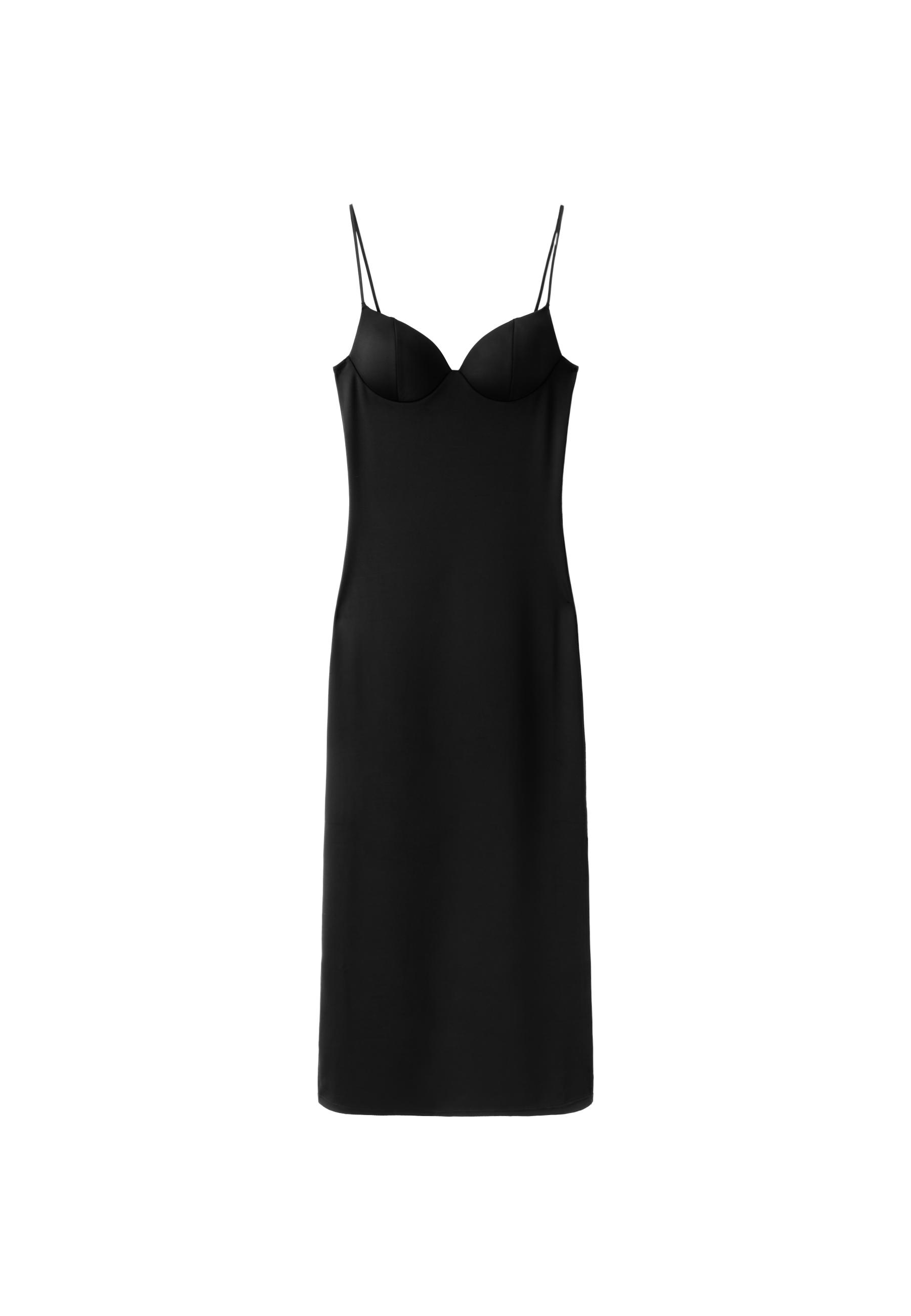 Shapewear fitted dress — Black