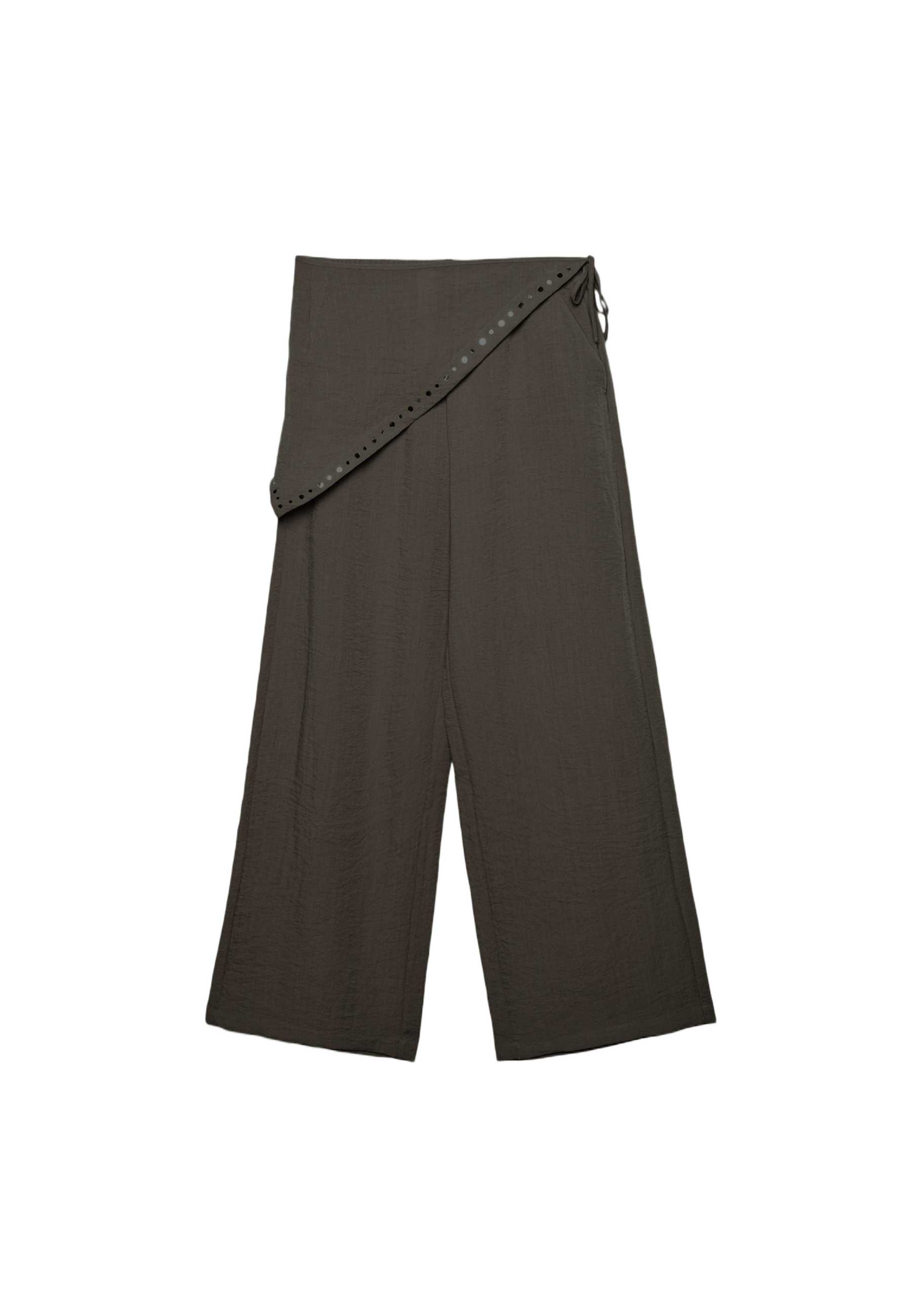 Lyocell scarf trousers — Brown