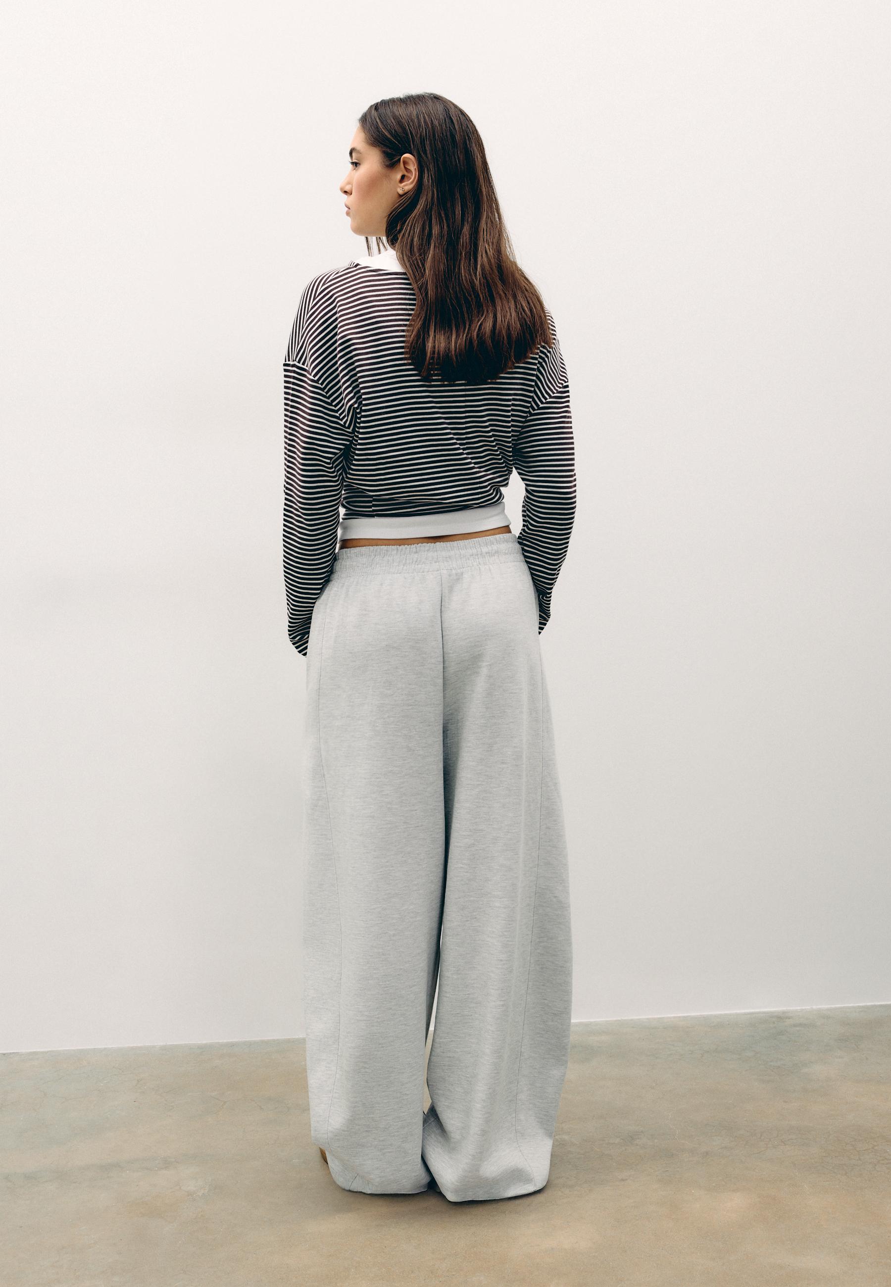 Super barrel jogger trousers — Grey melange