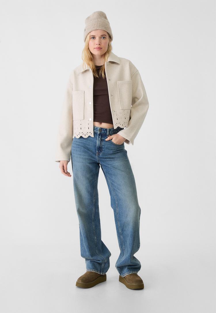 blouson court soft brode