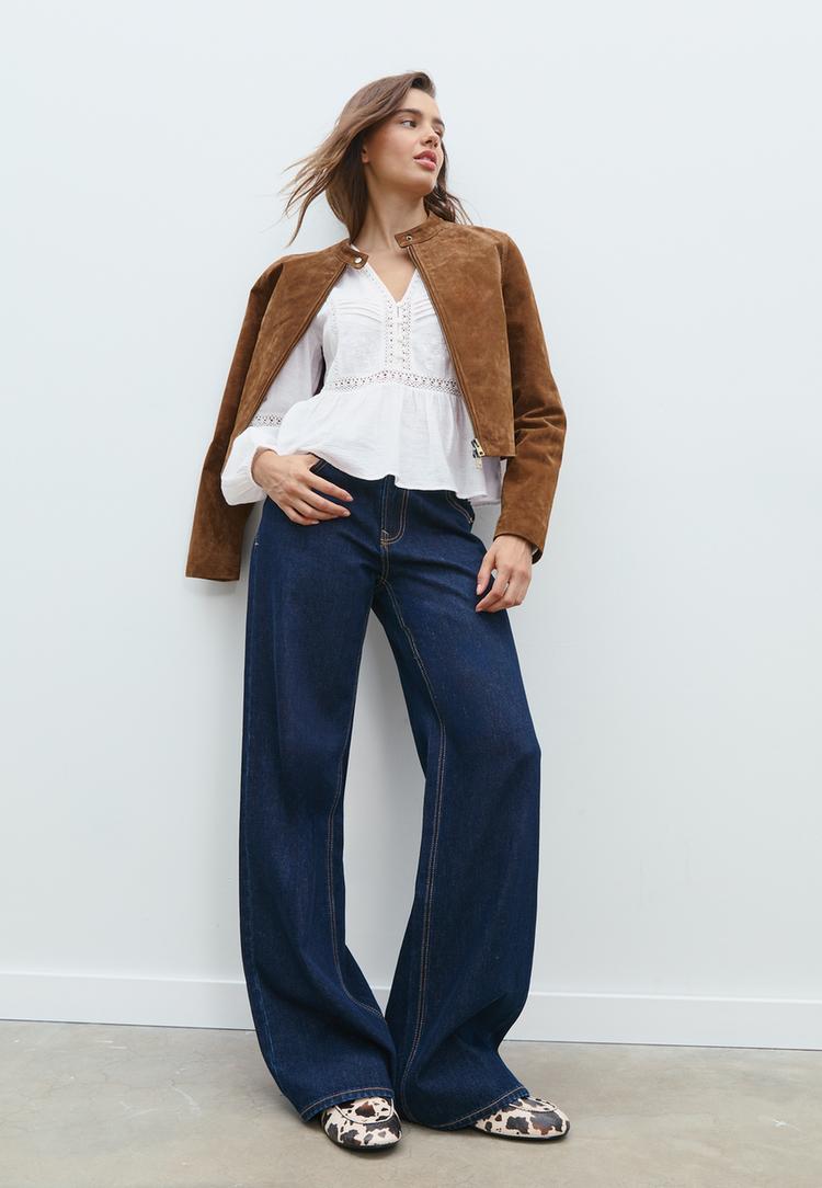 flowing embroidered blouse