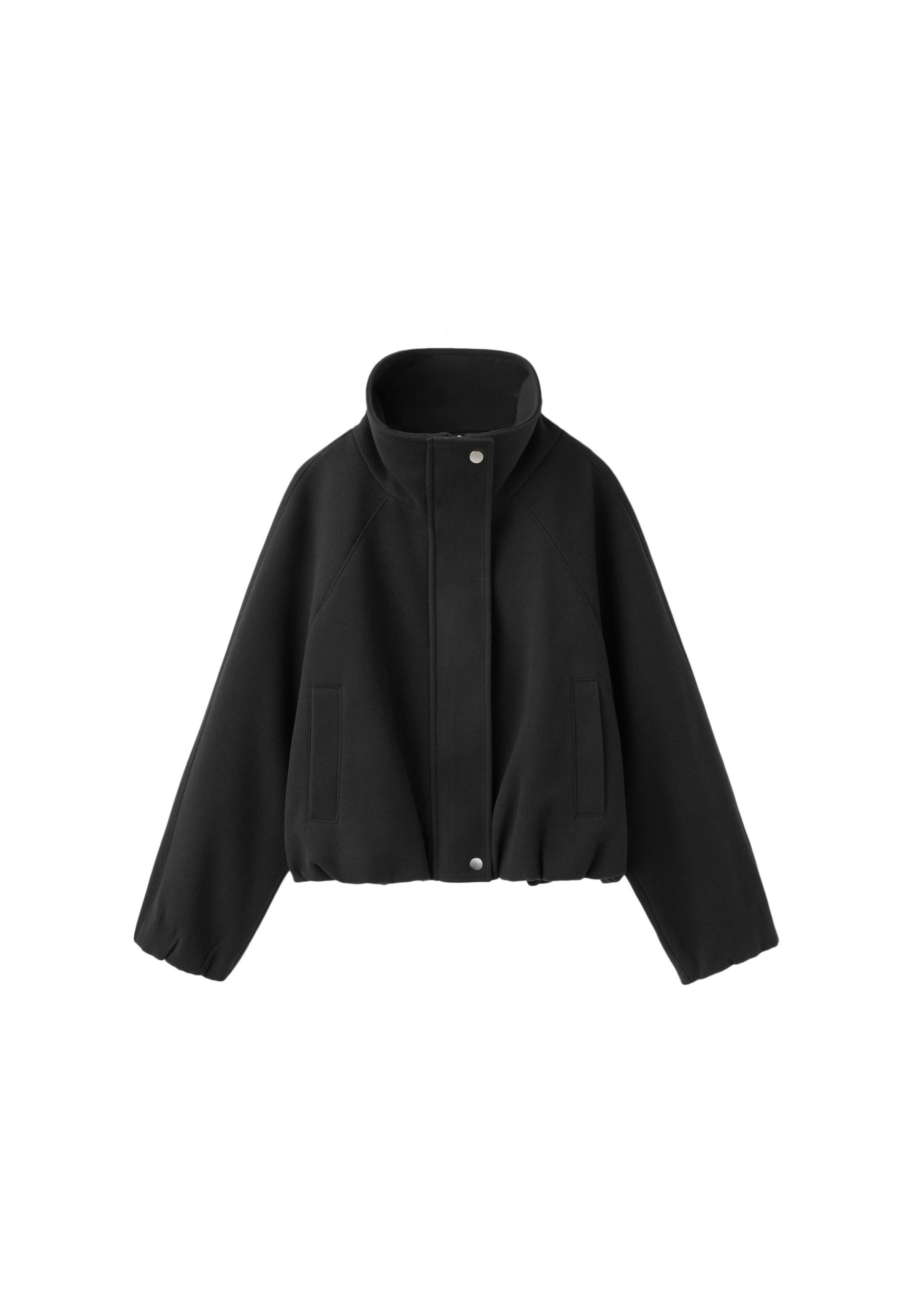 Soft-touch bomber jacket — Black