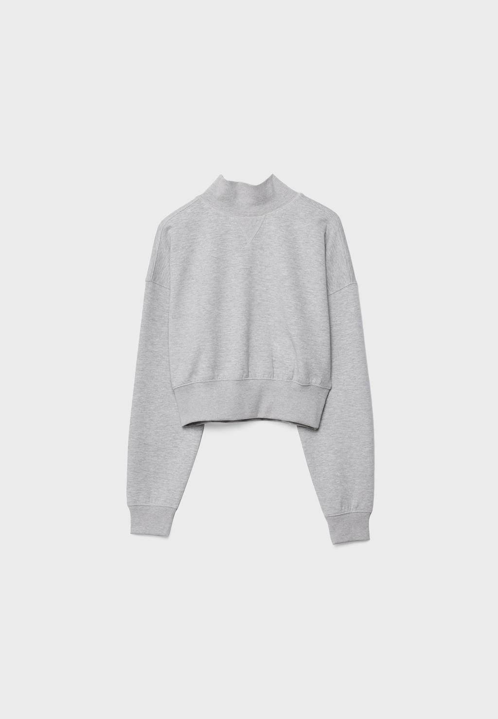 Faded high neck sweatshirt
