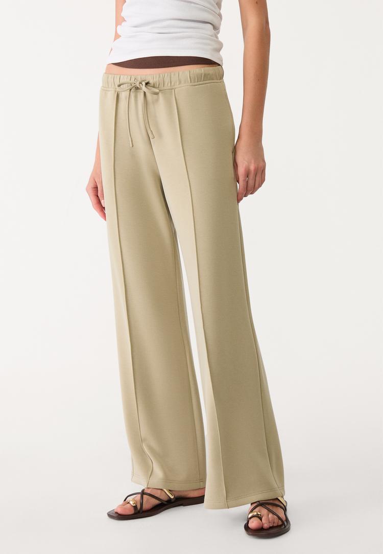 pantalon wide leg nervio tacto suave