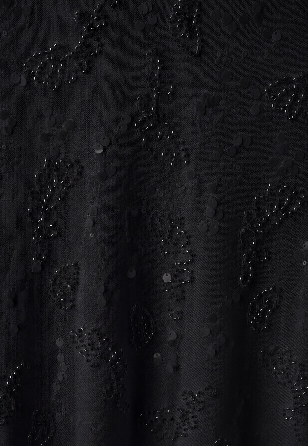 Rhinestone short dress — Black