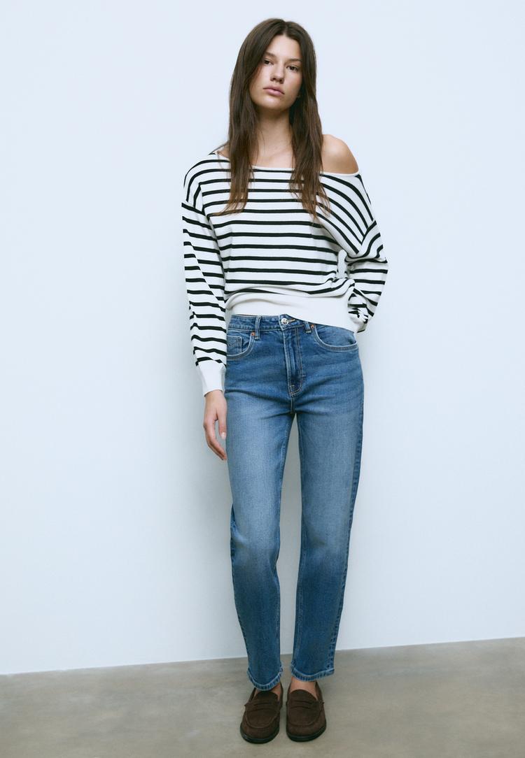 Stradivarius D14 Comfort Slim Farmernadrág 170