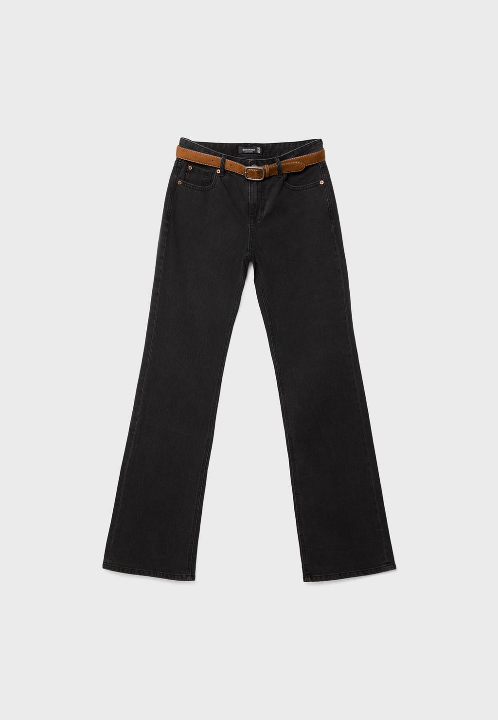 D68 Jeans Bootcut Fit mit Gürtel