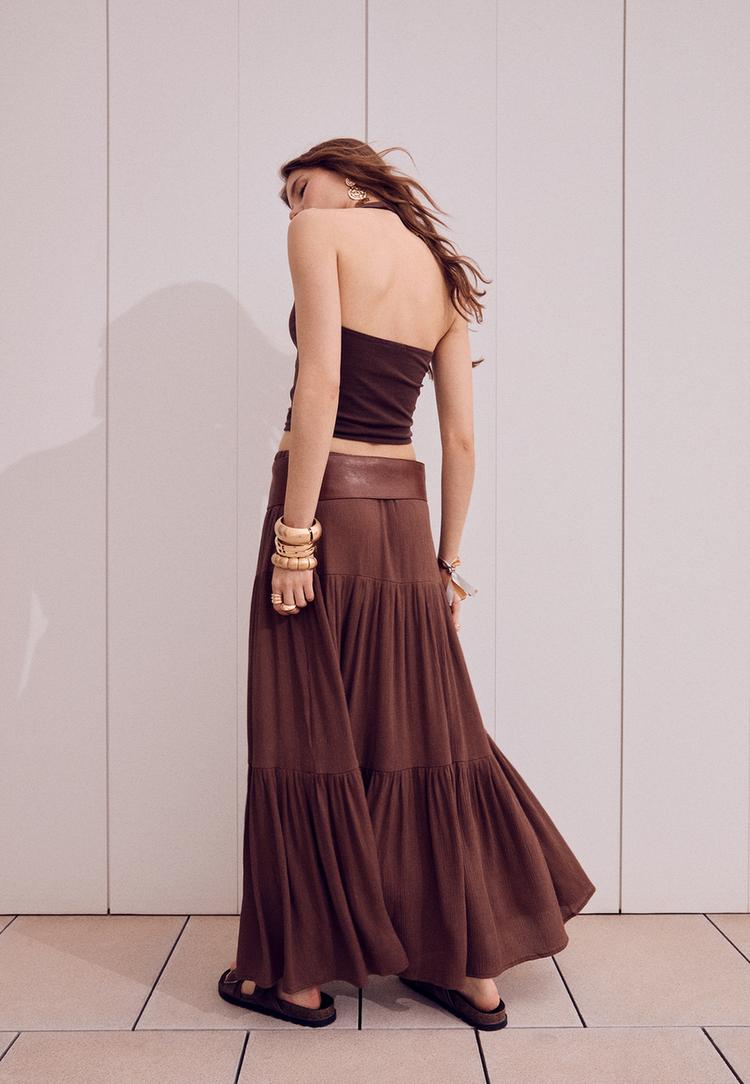 falda midi boho