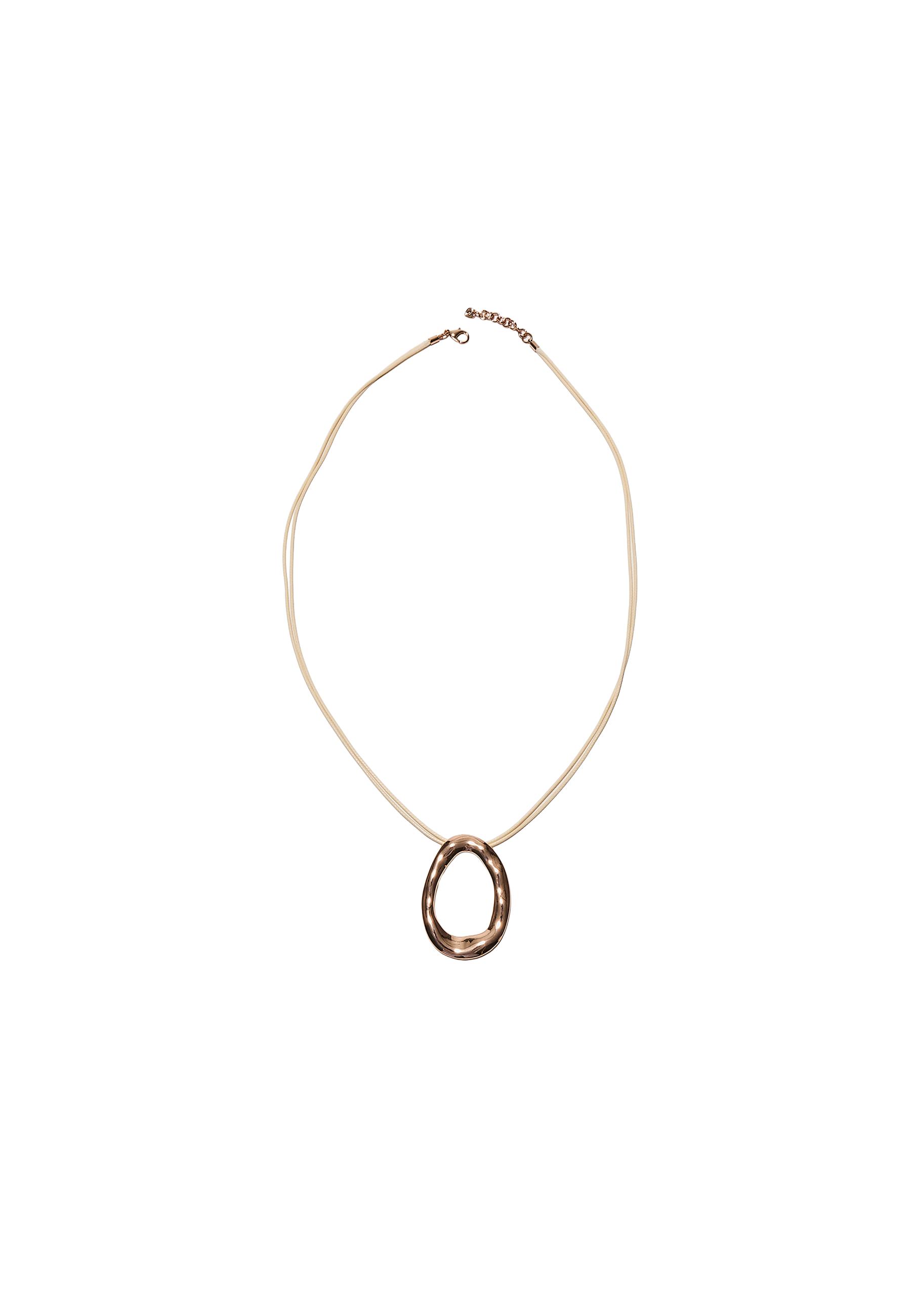 Cord necklace with charm — Gold