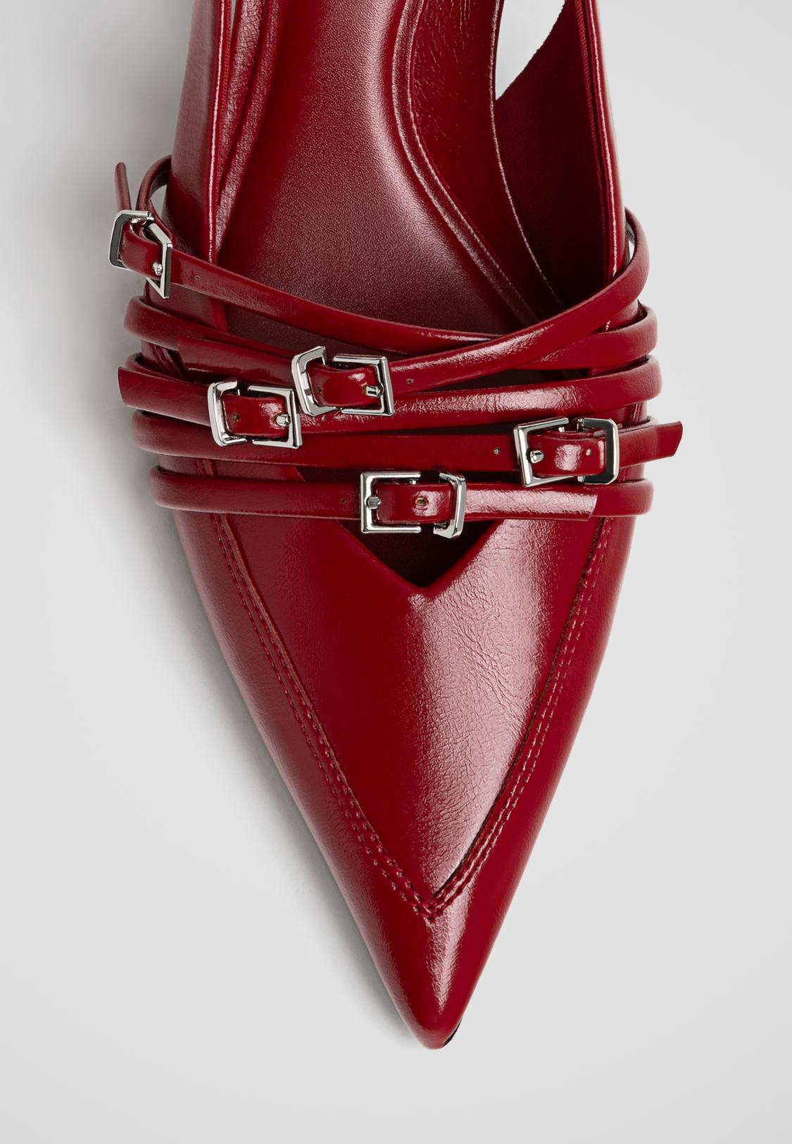 Zapatillas Tacones Rojos Stradivarius Tacones Dorados Stradivarius