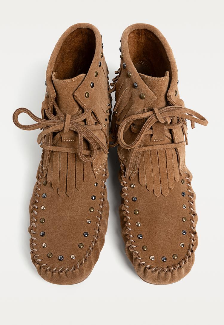 botines flecos serraje