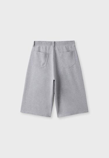 Fleece Bermuda shorts — Grey melange 7