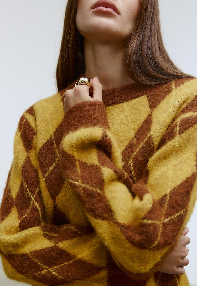 pull en maille losanges