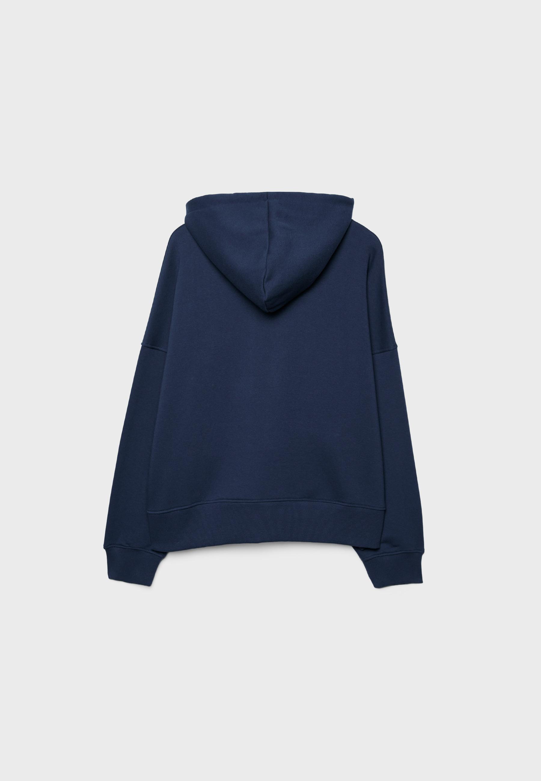 Hoodie with rhinestones — Navy blue