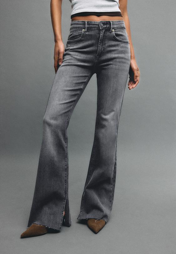 d74 jeans flare slit