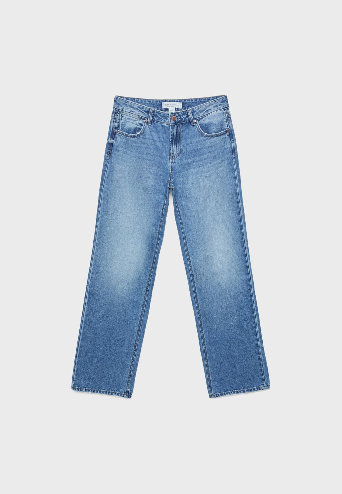 Stradivarius Str Jeans Stradivarius Larghi D03 Straight-leg Low