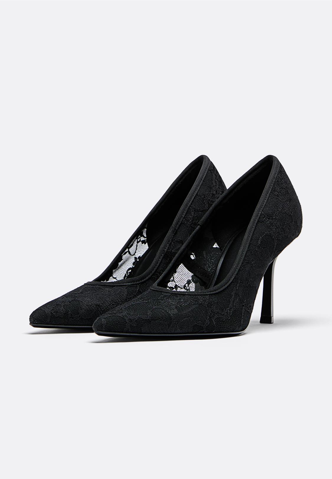Lace high-heel shoes Women's fashion Stradivarius Bahrain
