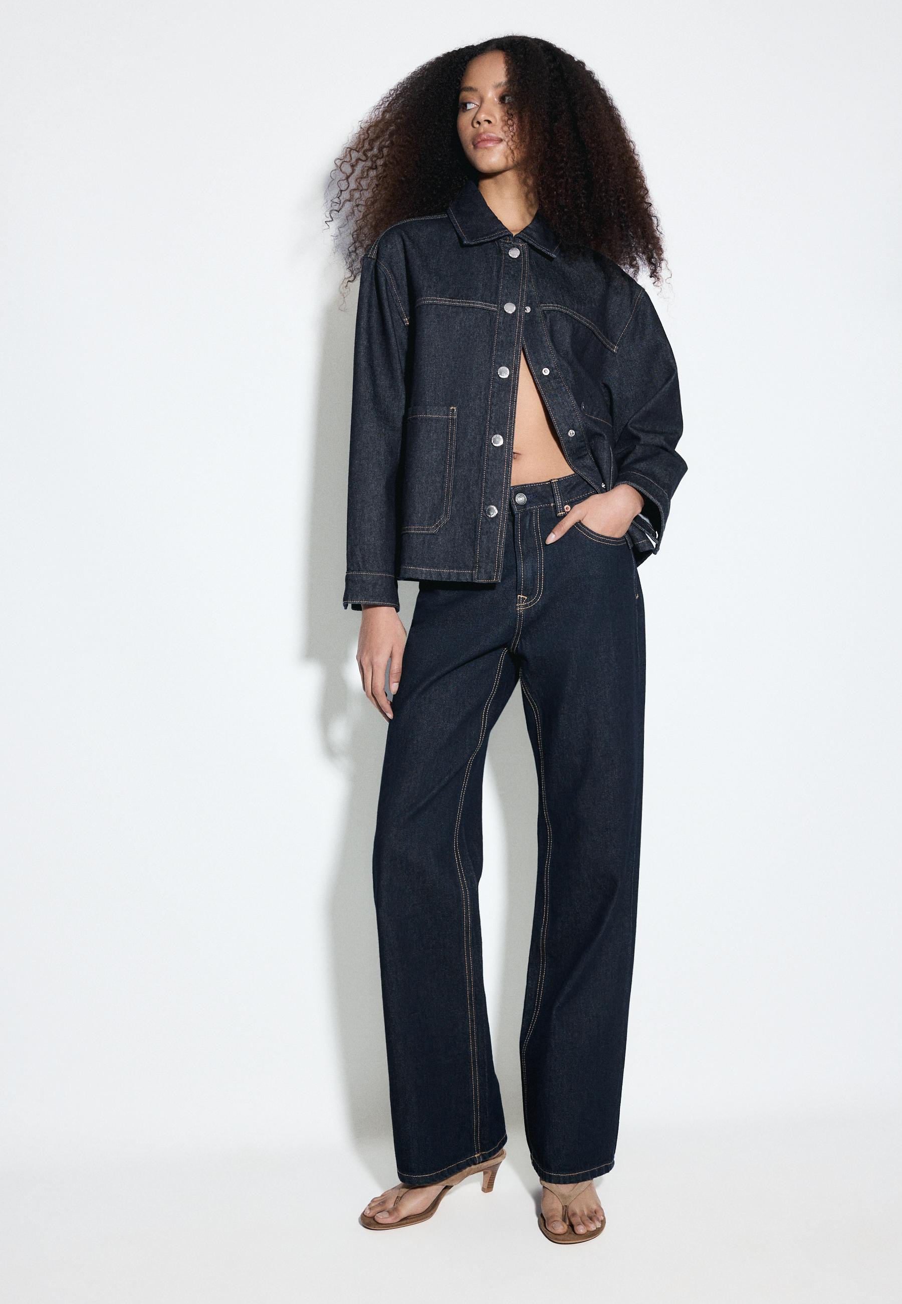 Denim jacket with pockets — RINSE BLUE DENIM
