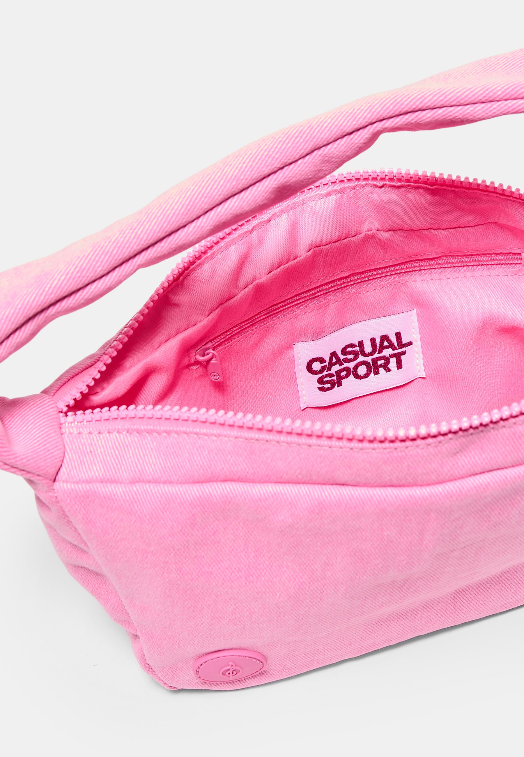 Fabric shoulder bag — Bubblegum pink