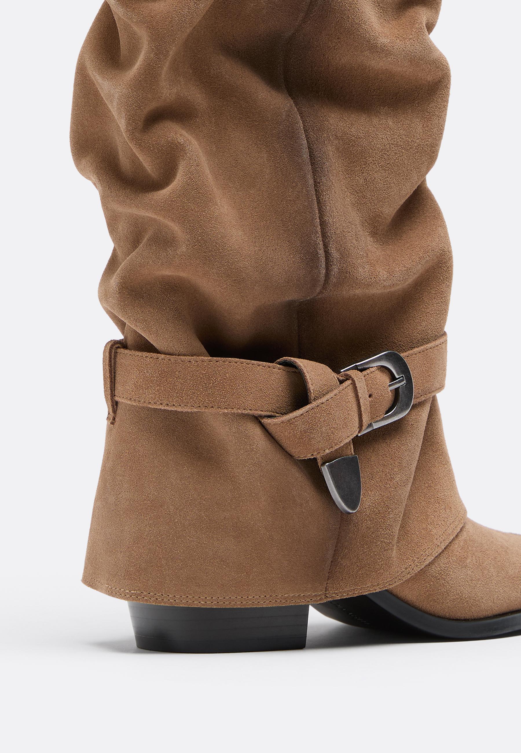 Joots topuklu deri bot