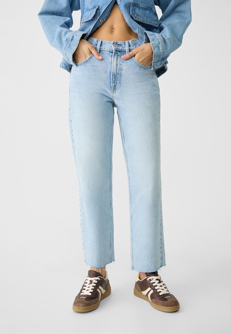 d96 jeans straight cropped