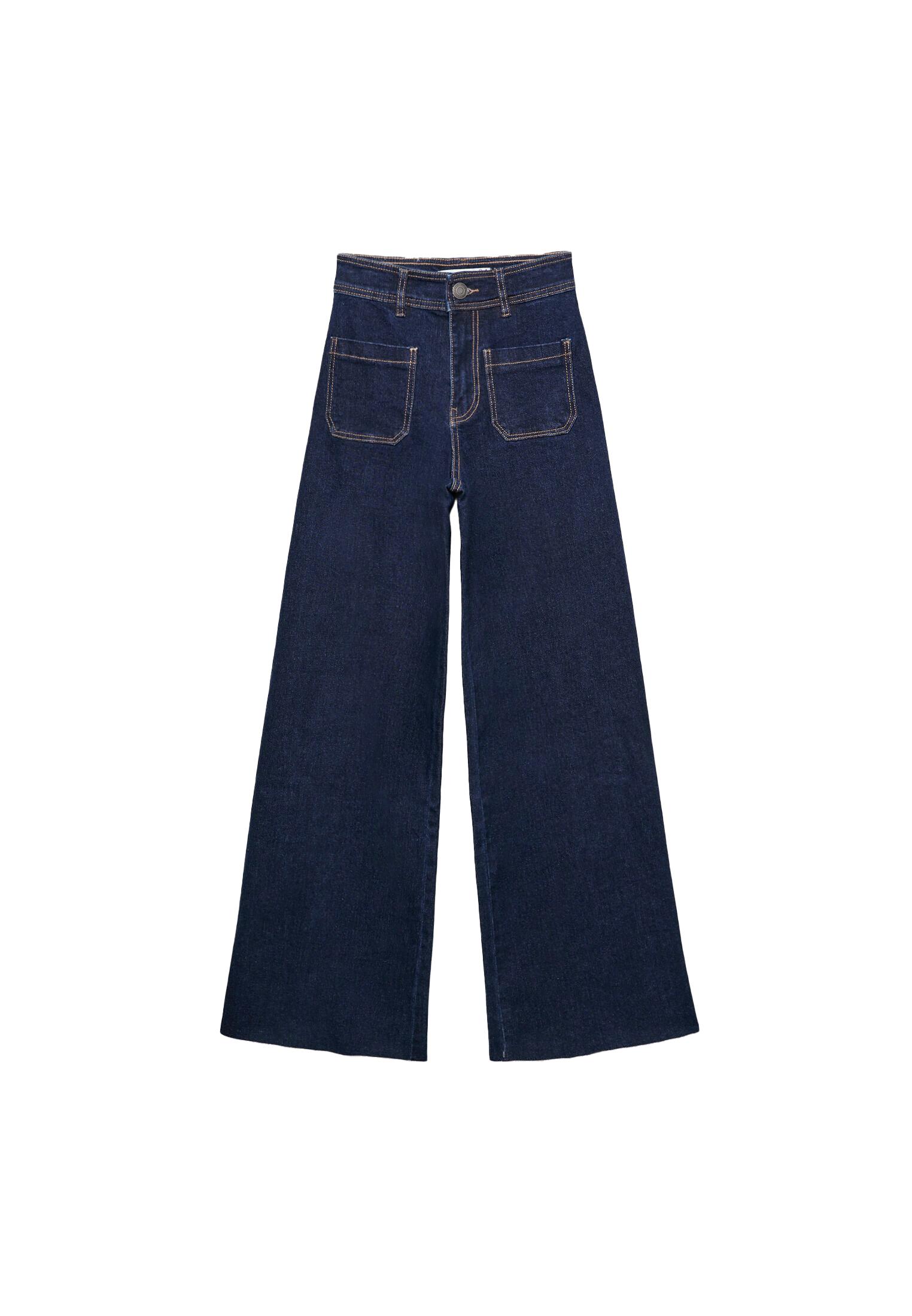 Straight-leg jeans with pockets — RINSE BLUE DENIM