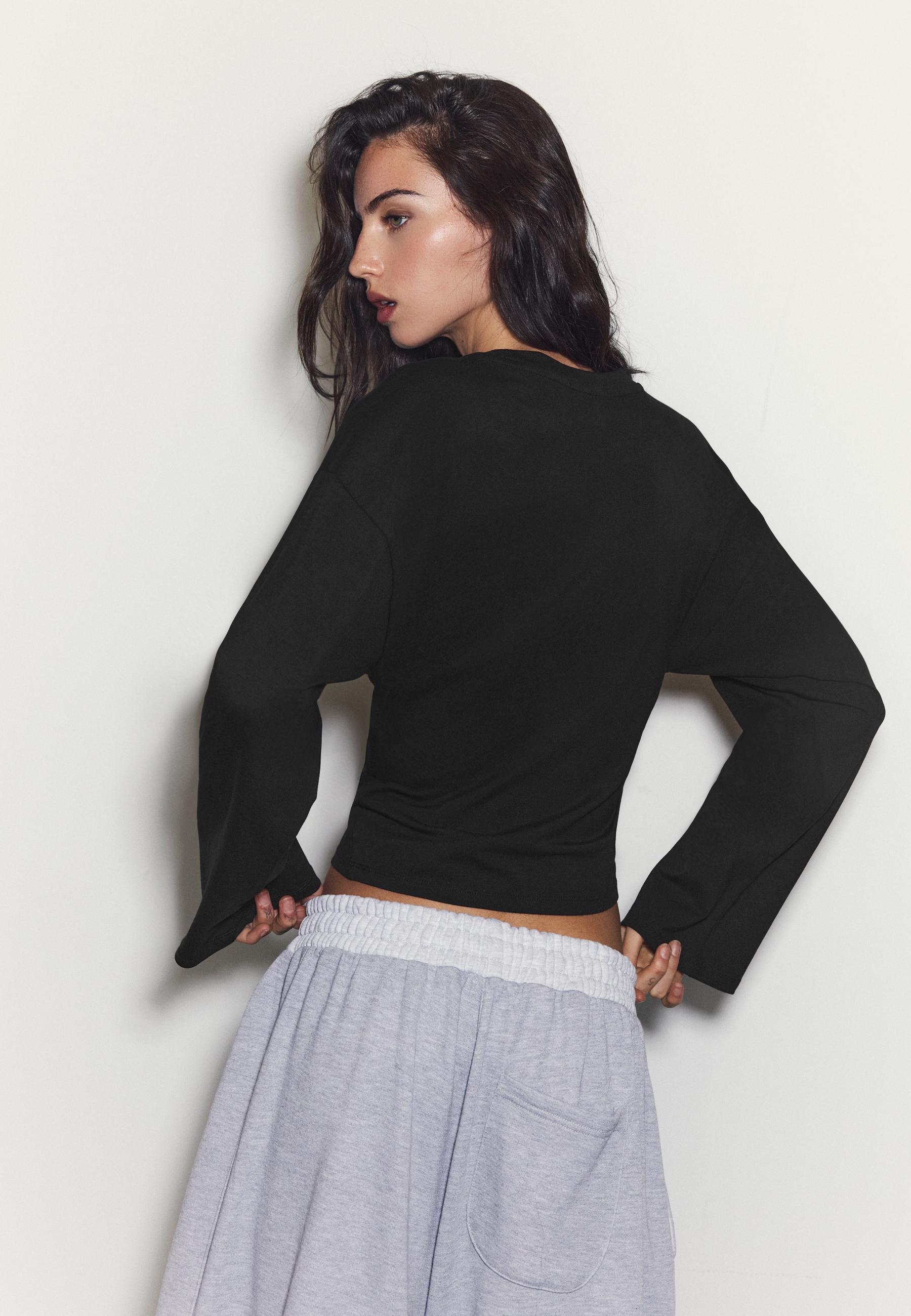 Kimono sleeve T-shirt — Black