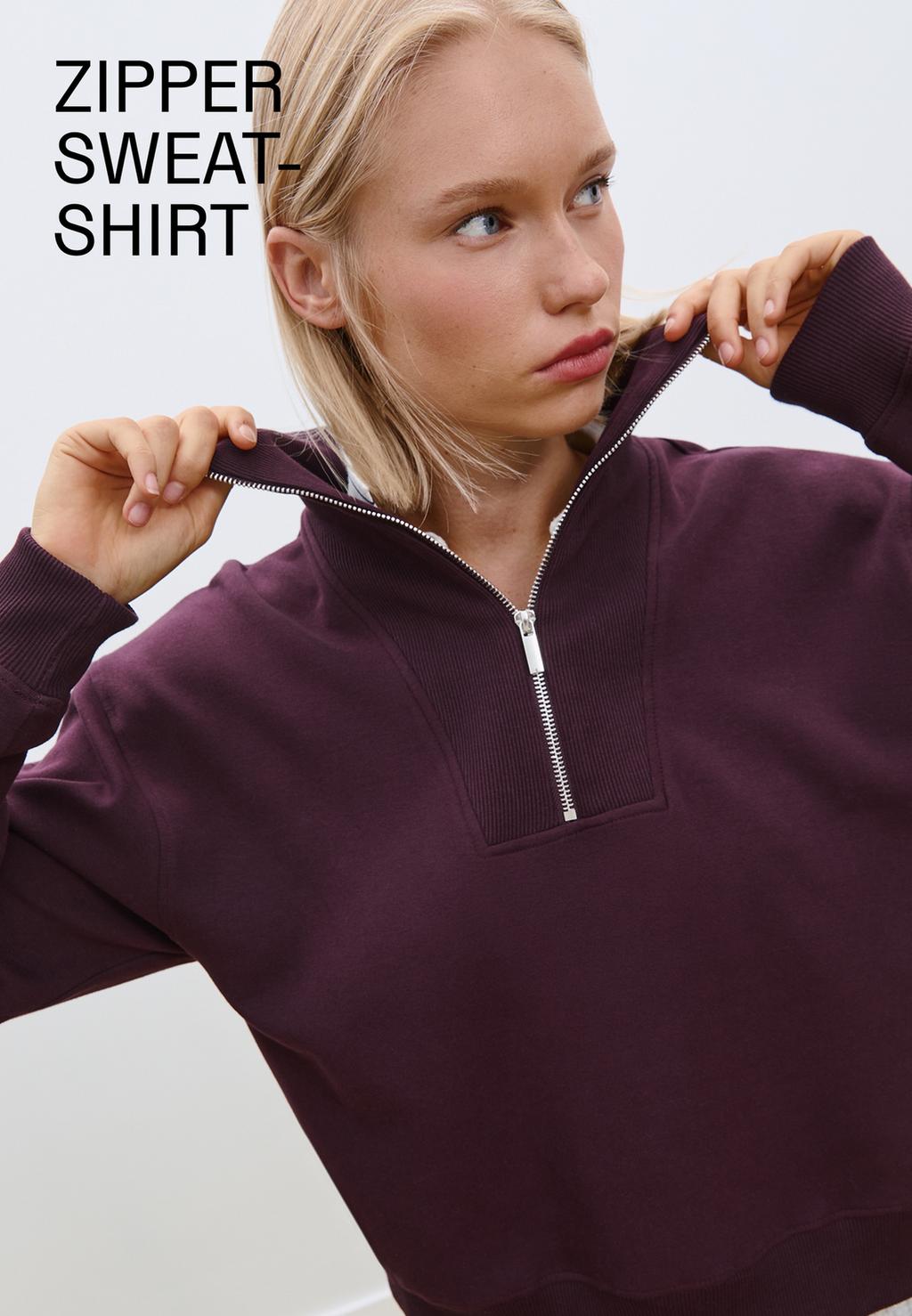 Sudadera cuello subido cremallera