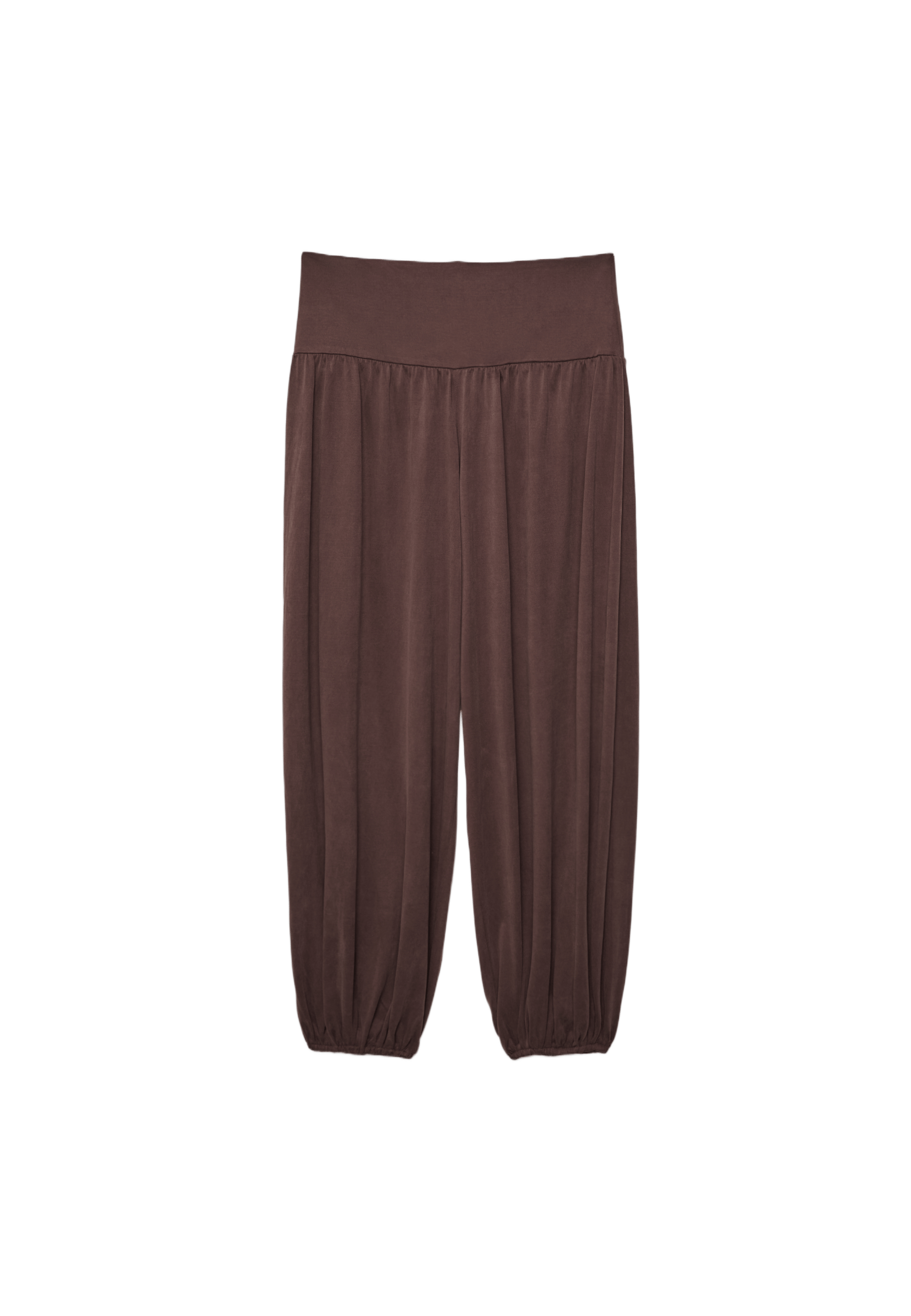 Knit sarouel trousers — Brown