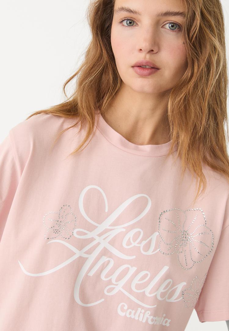 camiseta estampada brillos