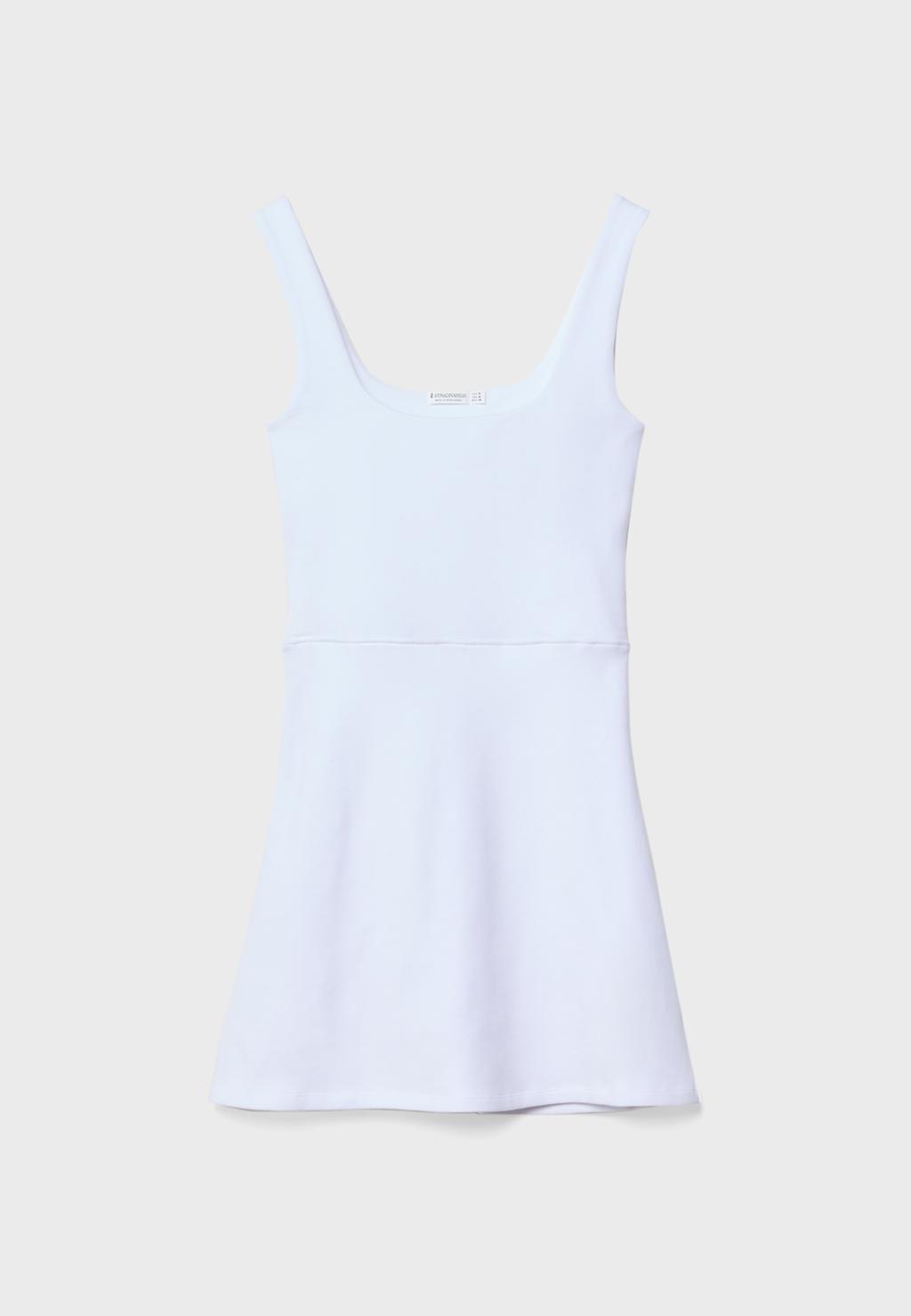 Mono vestido corto tirantes rib