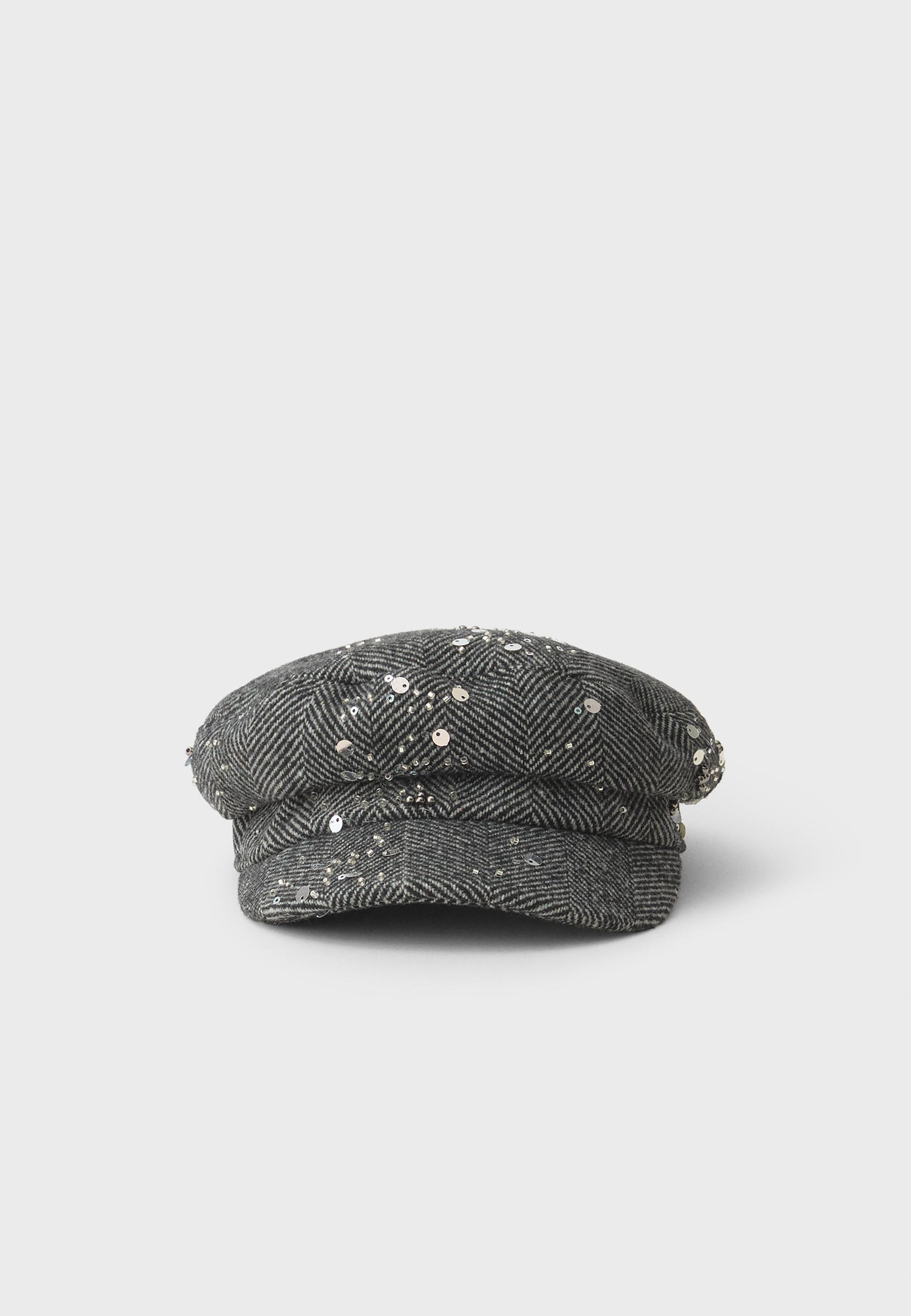 Rhinestones baker boy cap - Women's fashion | Stradivarius Bulgaria