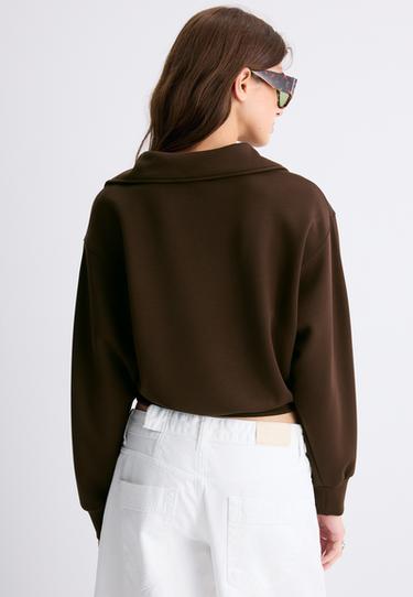Soft-touch sweatshirt — Brown 5
