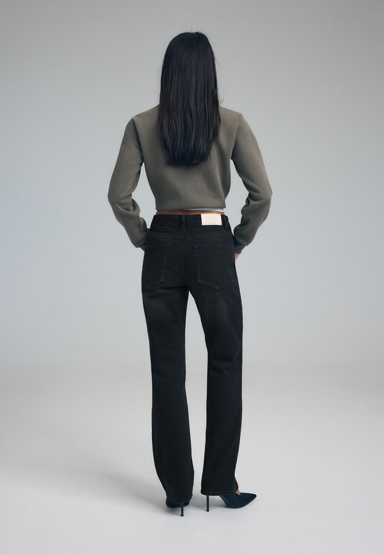 D98 straight-leg vintage effect jeans — LIGHT BLEACH
