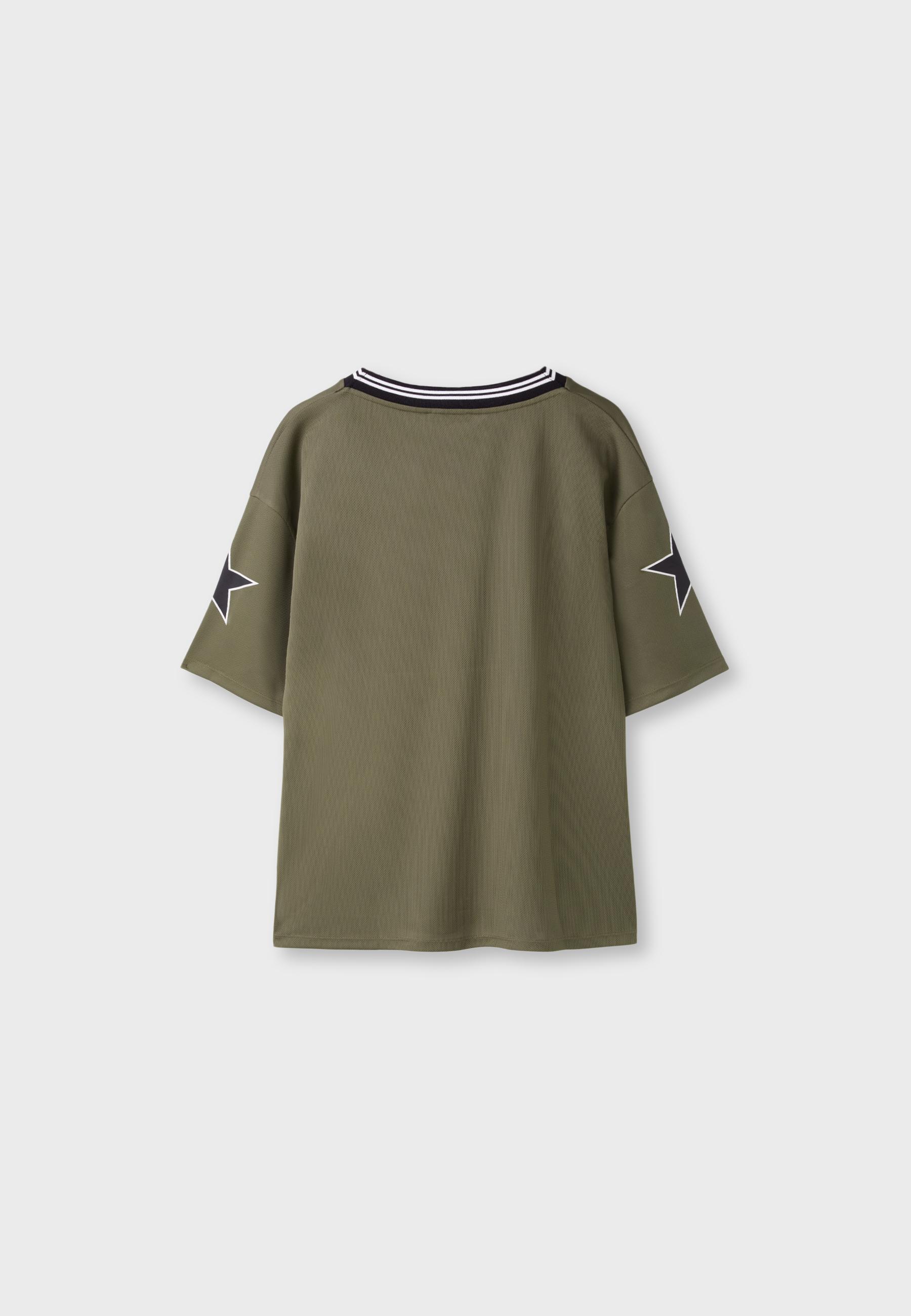 Maxi number T-shirt — Khaki