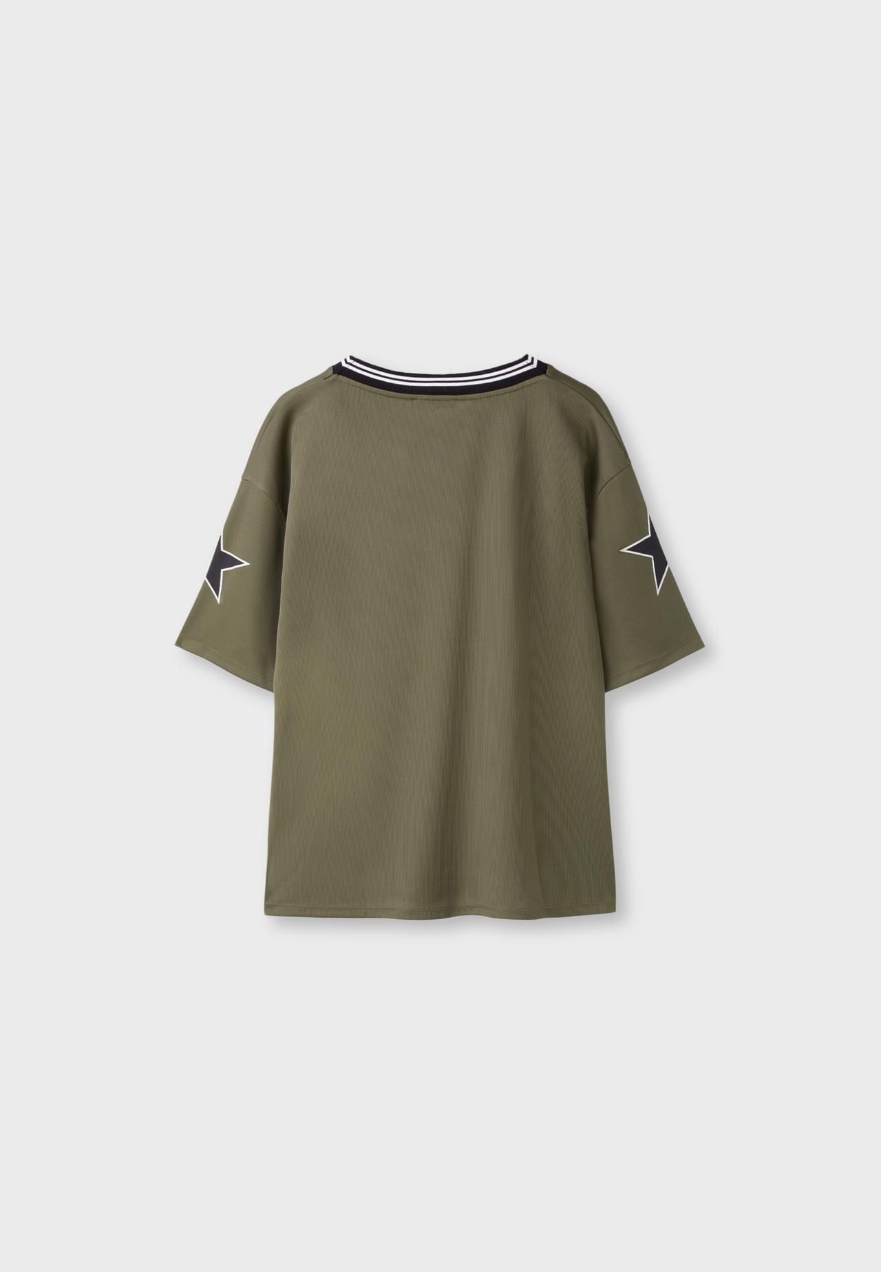 Oversize numbers T-shirt — Khaki