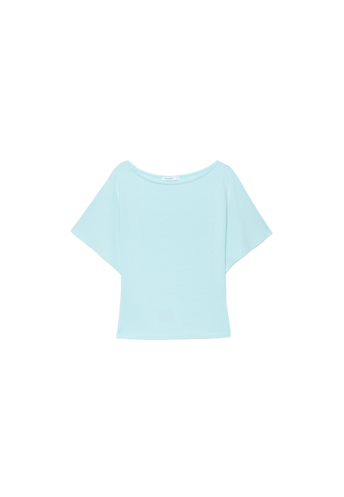 Kısa kollu kayık yaka t-shirt - Görsel 29