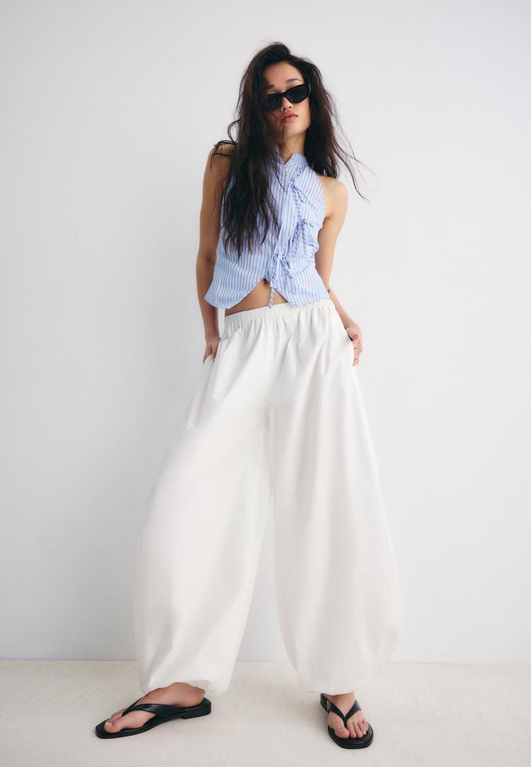 Stradivarius Popliinihousut 0-003 L