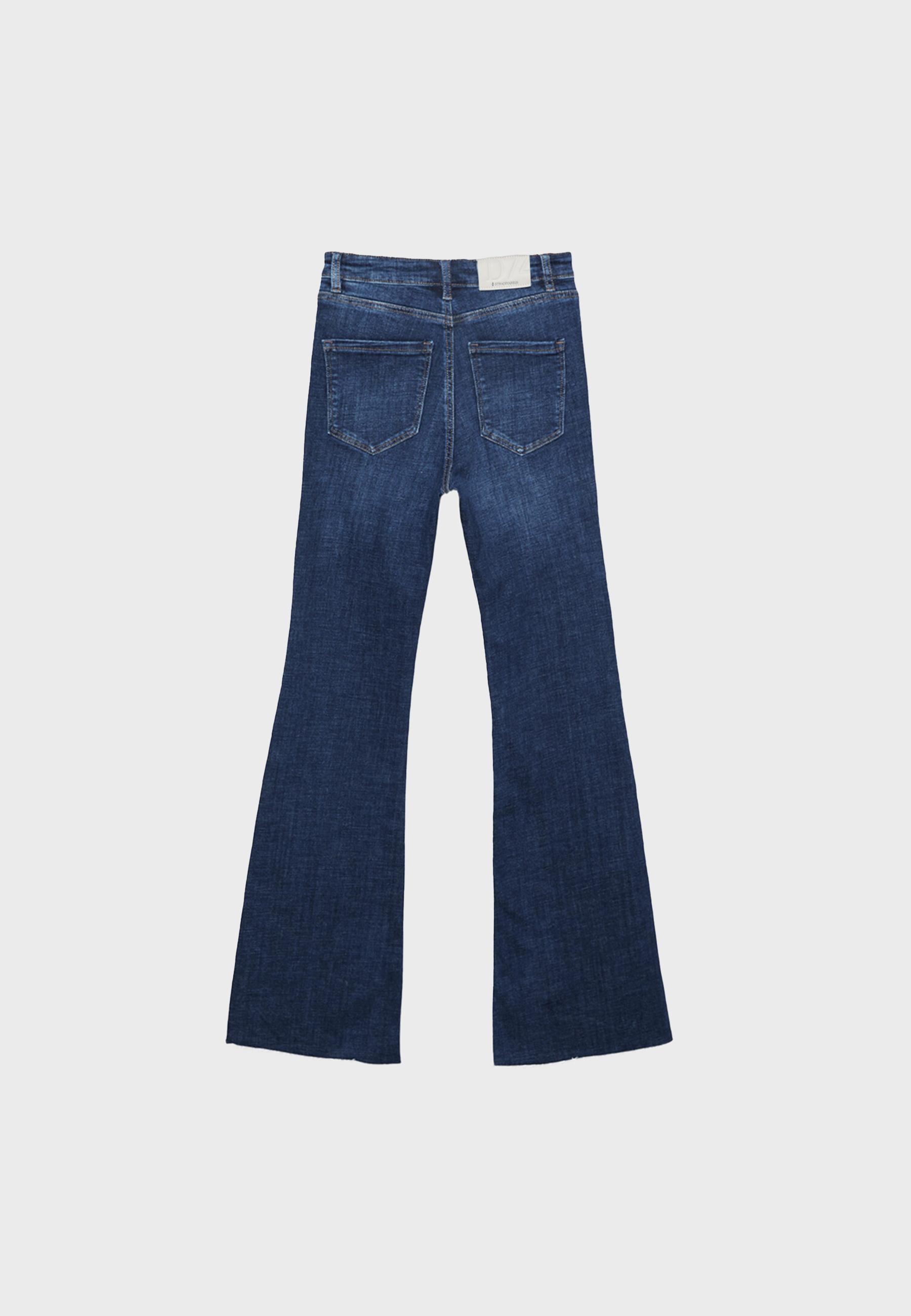 D74 yırtmaçlı çan paça jean - Görsel 10
