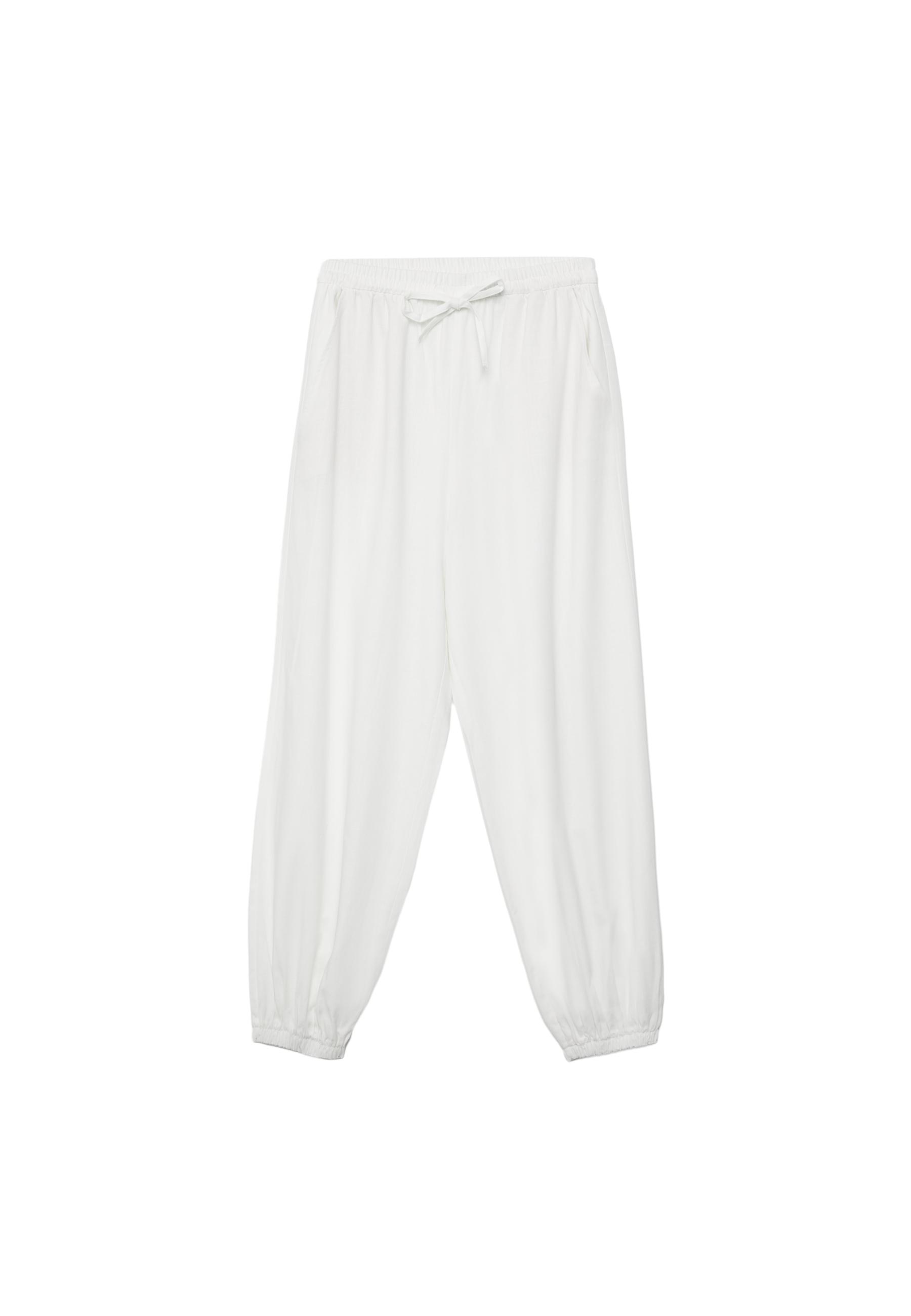 Keten görünümlü şalvar pantolon - Görsel 15