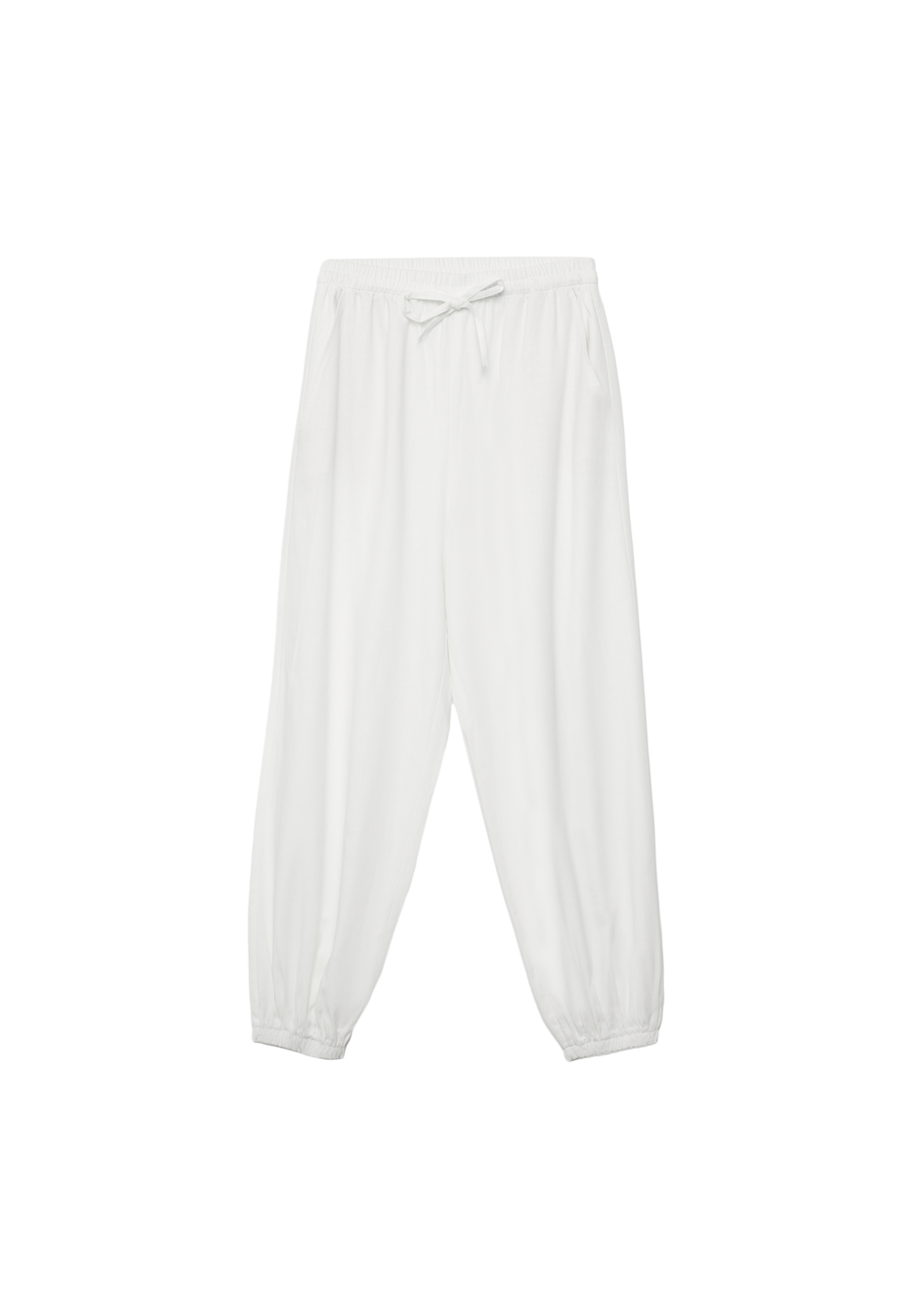 Stradivarius Keten efektli şalvar pantolon görsel 3