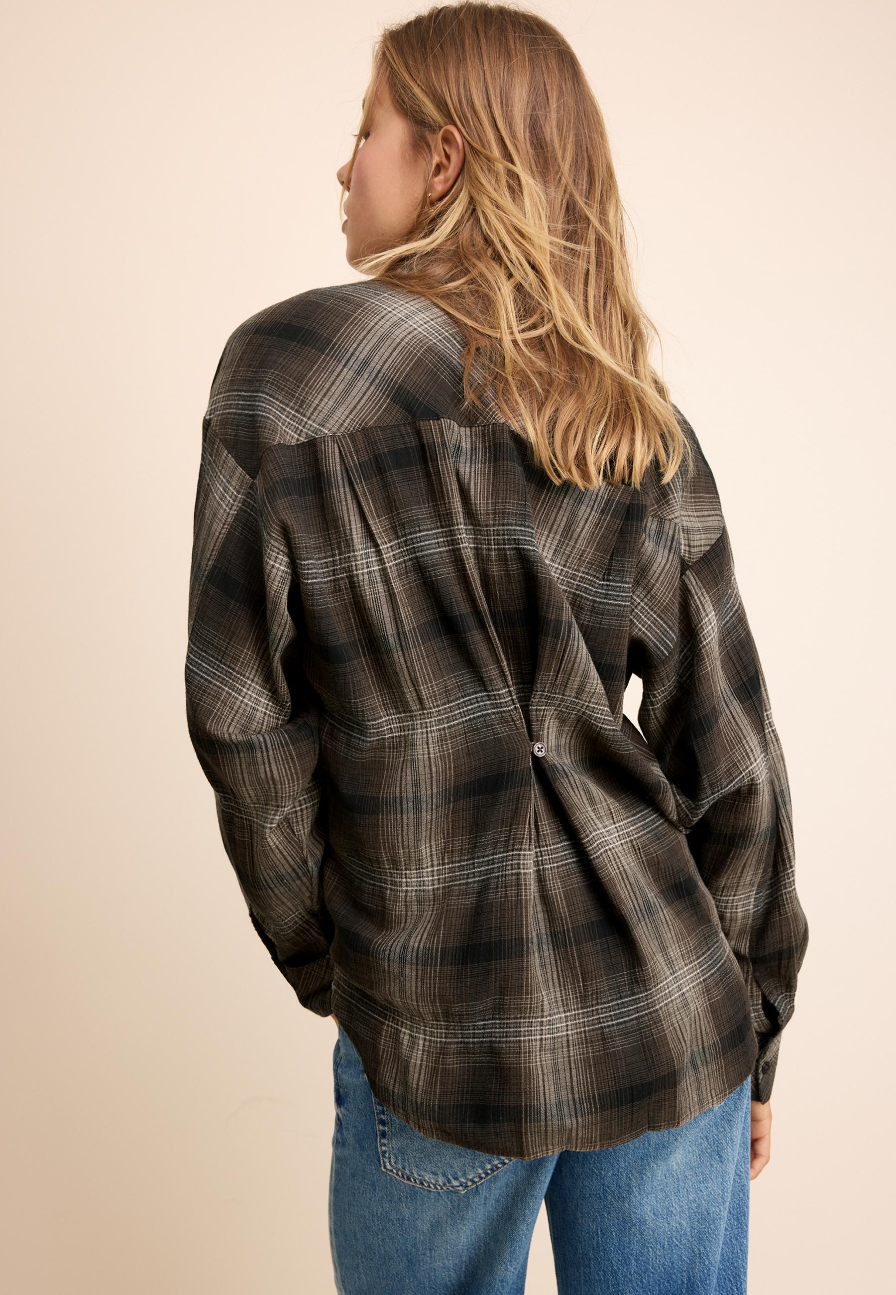 Adjustable regular-fit shirt — Brown