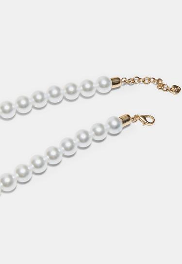 Faux pearl necklace — Gold 3