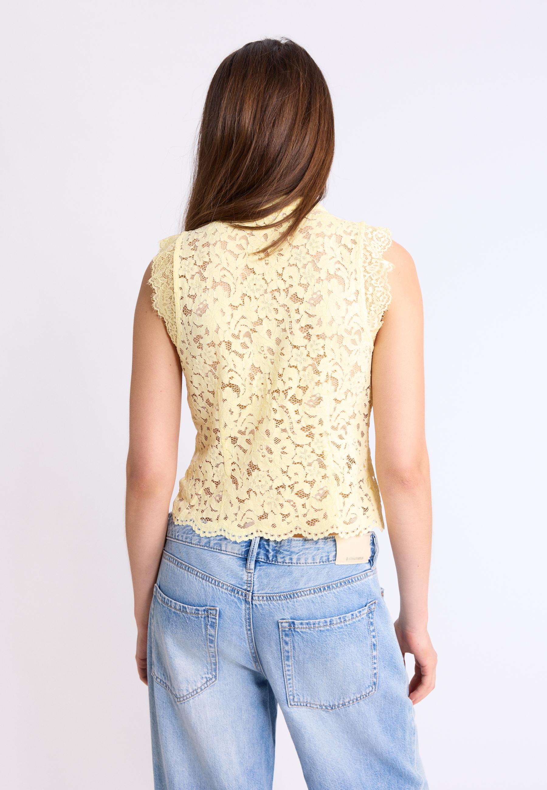 Lace toggle top — Gold