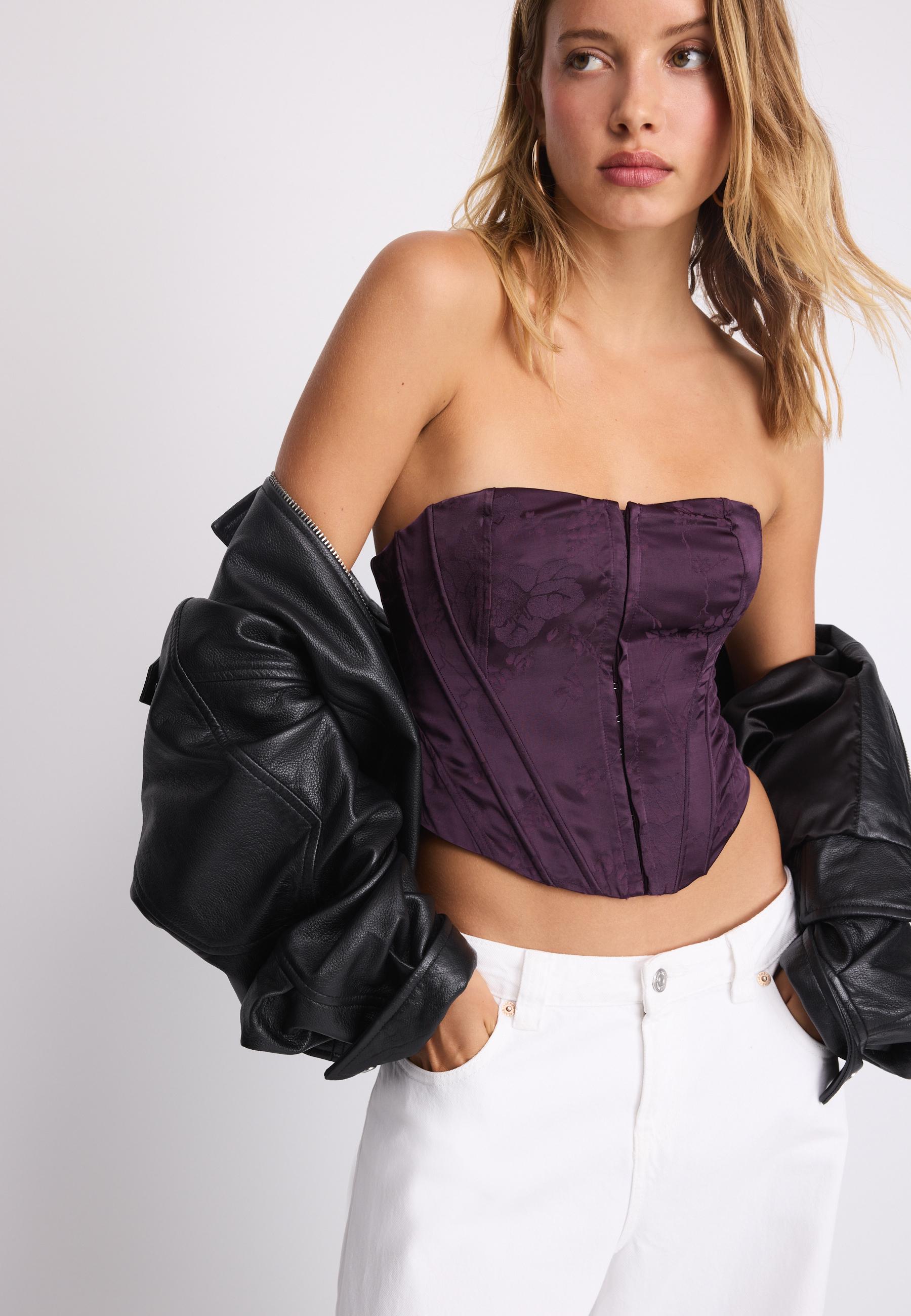 Lace-up corset — Purple